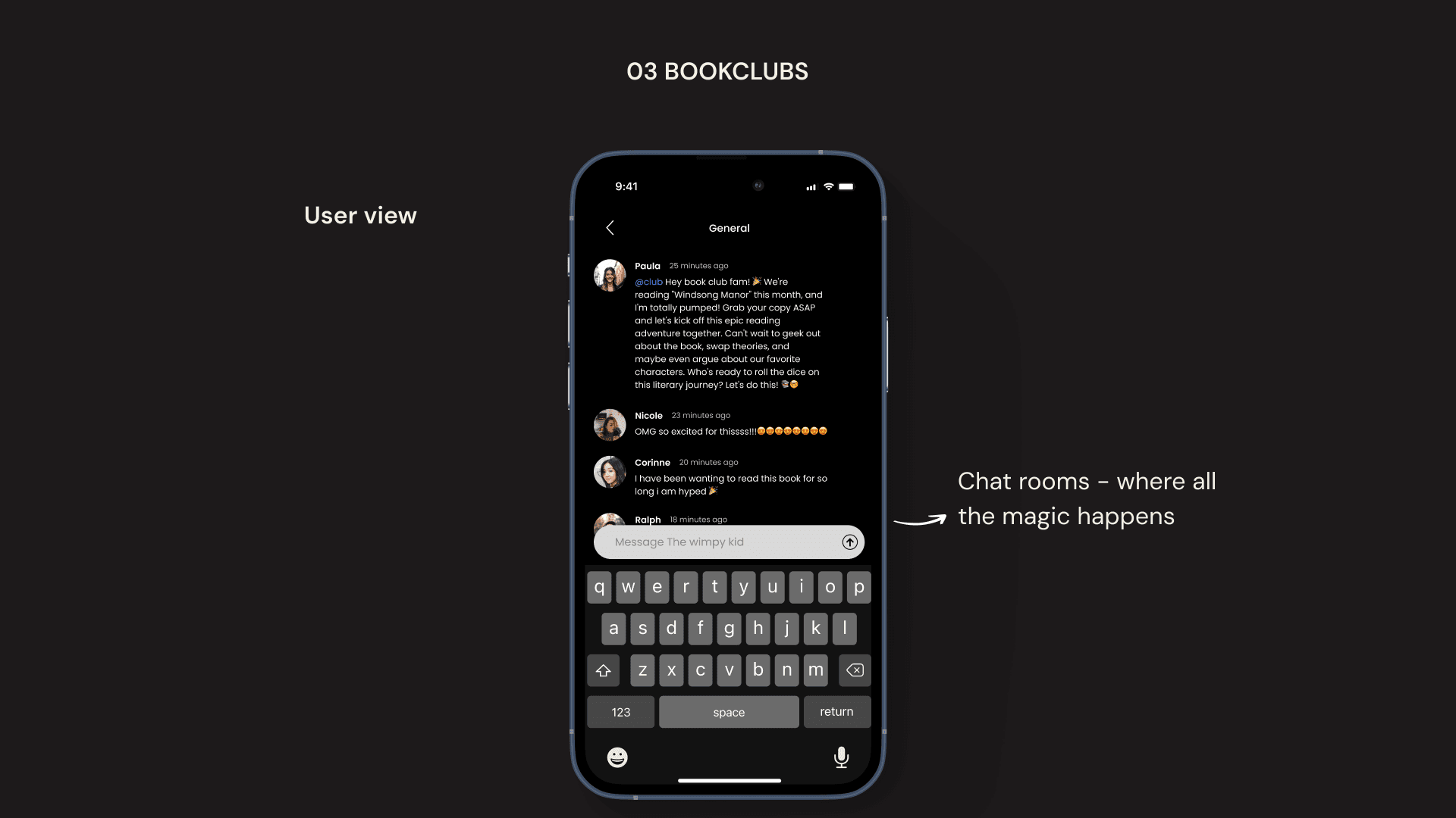 AudioH BookClubs — chat rooms for community discussion